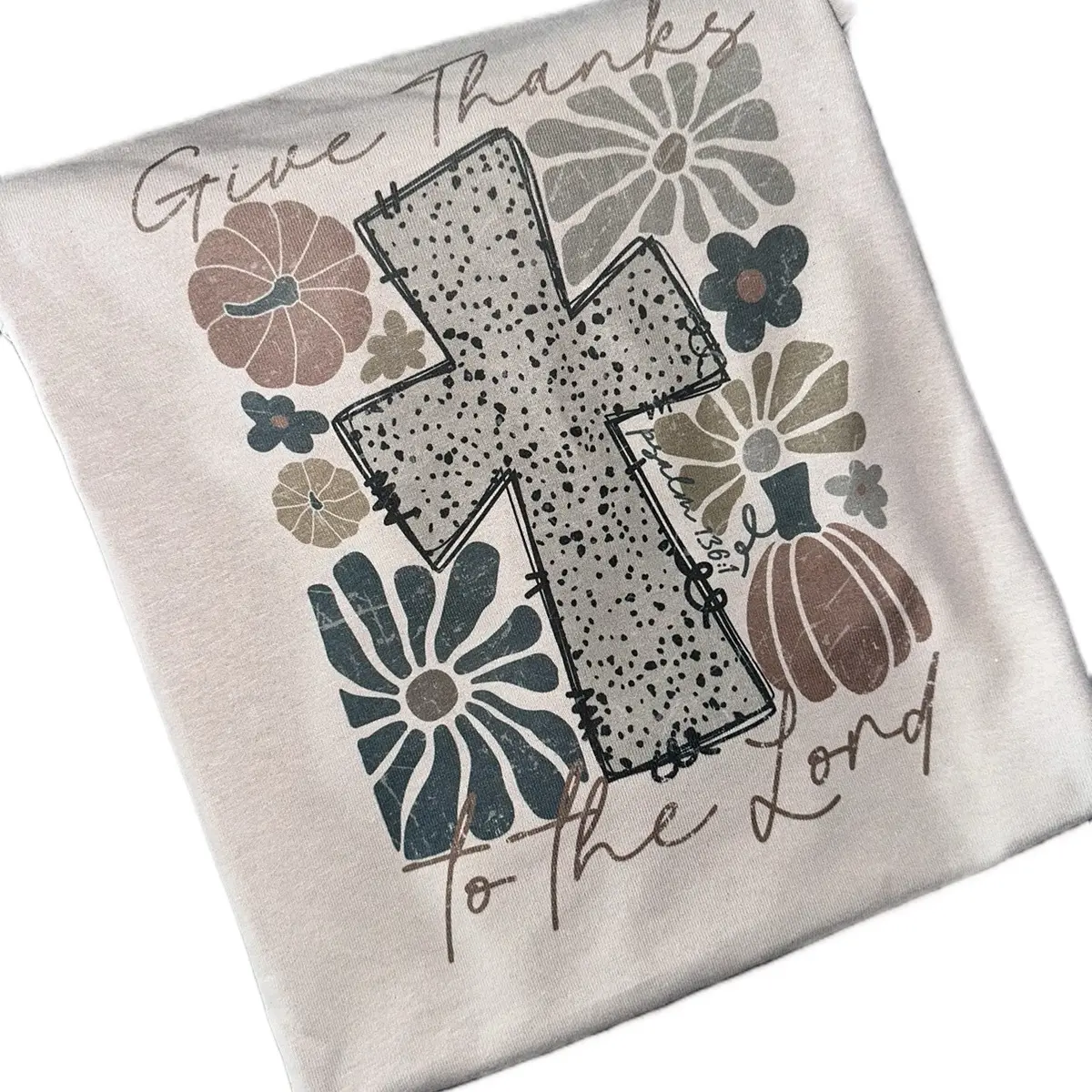 Handmade Give thanks Unisex Tee - Unique Personalized Addition to Your Wardrobe - Fit, Top