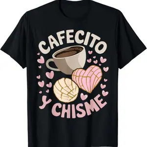 Latin America Mexican Baking Concha Bread Concha Printed T-Shirt, Faith Walk T-Shirt, Floral Pattern Casual T-Shirt, Unisex, Sports Sweater, Heart Neckline