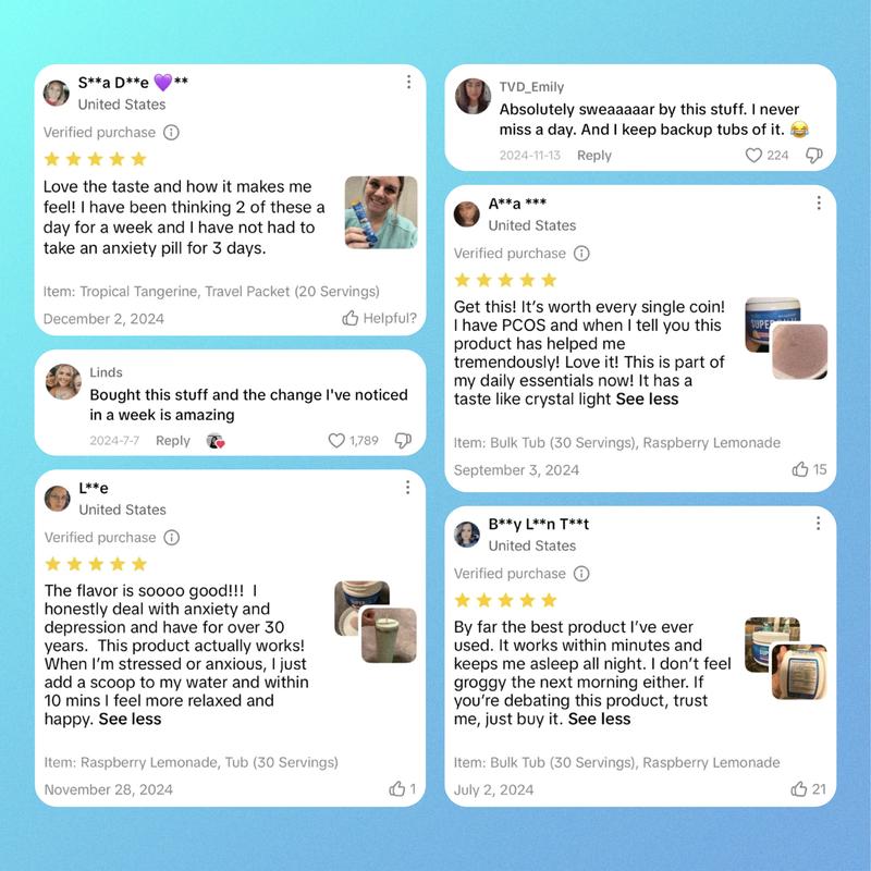 Supercalm Best Selling Flavors Bundle Tubs (2-Pack) : Calming Drink Mix with KSM-66 Ashwagandha, Vitamin D3, Magnesium & L-Theanine – Supports Cortisol Balance, Mood & Sleep, Helps Manage Occasional Stress – Tub (30 Servings) Natural Ingredients