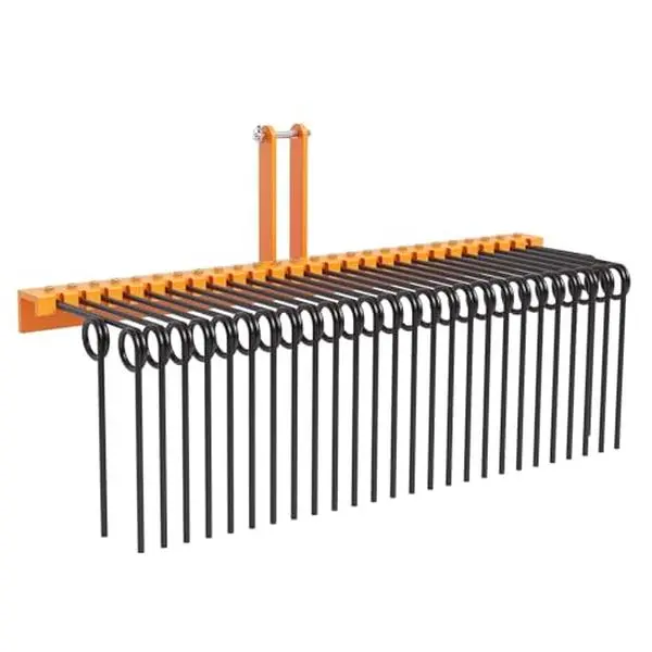 72 Inch Tow Behind Landscape Rake 3 Point Hitch Lawn Dethatcher Rake for Cat 1 Tractors