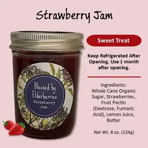 Blessed by Elderberries Premium Strawberry Jam