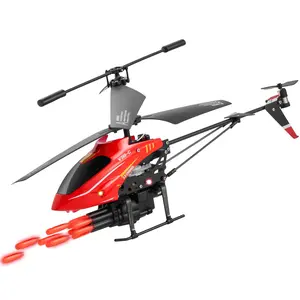 【FathersDayGift】VEVOR RC Helicopter, 2.4GHz Flying Remote Control Helicopter with Shooting Mode, 3.5 Channel RC Airplane for Kid, Altitude Hold, One-Key Takeoff/Landing & LED Lights, Toys for Kids Ages 14 and up
