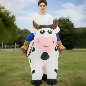 Halloween Cow Riding Costume, Inflatable Adult for Party Fun, Perfect for Halloween Celebrations & Festive Events