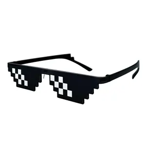 Thug Life Glasses Pixel Sunglasses for Party, Deal with it Glasses Bachelor Party Decor Masks Plastic
