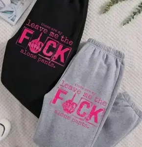 Vintage Leave Me The F*** Alone Sweatpants, Cotton Graphic Sweatpants, Perfect Outfit For Outdoors, Menswear, Womenswear, Fit for Men and Women All Seasons Basics, Trending 26 U R