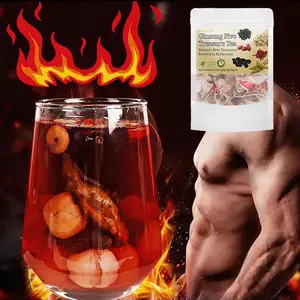 Organic Ginseng Kidney Cleanse Tea 40cups 200g Ginseng Five Treasures Tea Natural Chinese Herbal Health Kidney Tea  - Beverage