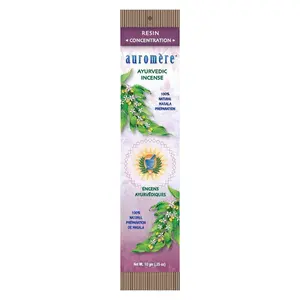 Auromere Ayurvedic Incense Resin Concentration Fragrance Traditionally Used as Therapy 0.35Oz (10g)