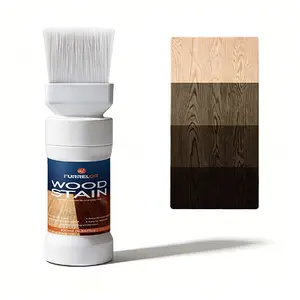 Water Based Wood Stain, 5 Fl Oz Wood Stain and Sealer in One, Built-in Brush Stains for Indoor and Outdoor Wooden, Furniture, Cabinet - FURRELOR