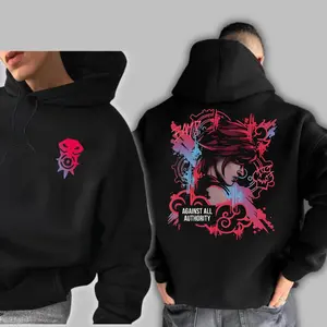 Arcane Vi Shirt 2 Sided Hoodie, Sweatshirt, T-Shirt, Pockets Anime Men'S And Women'S Sportswear, Shirt Classic Cotton Menswear Tops