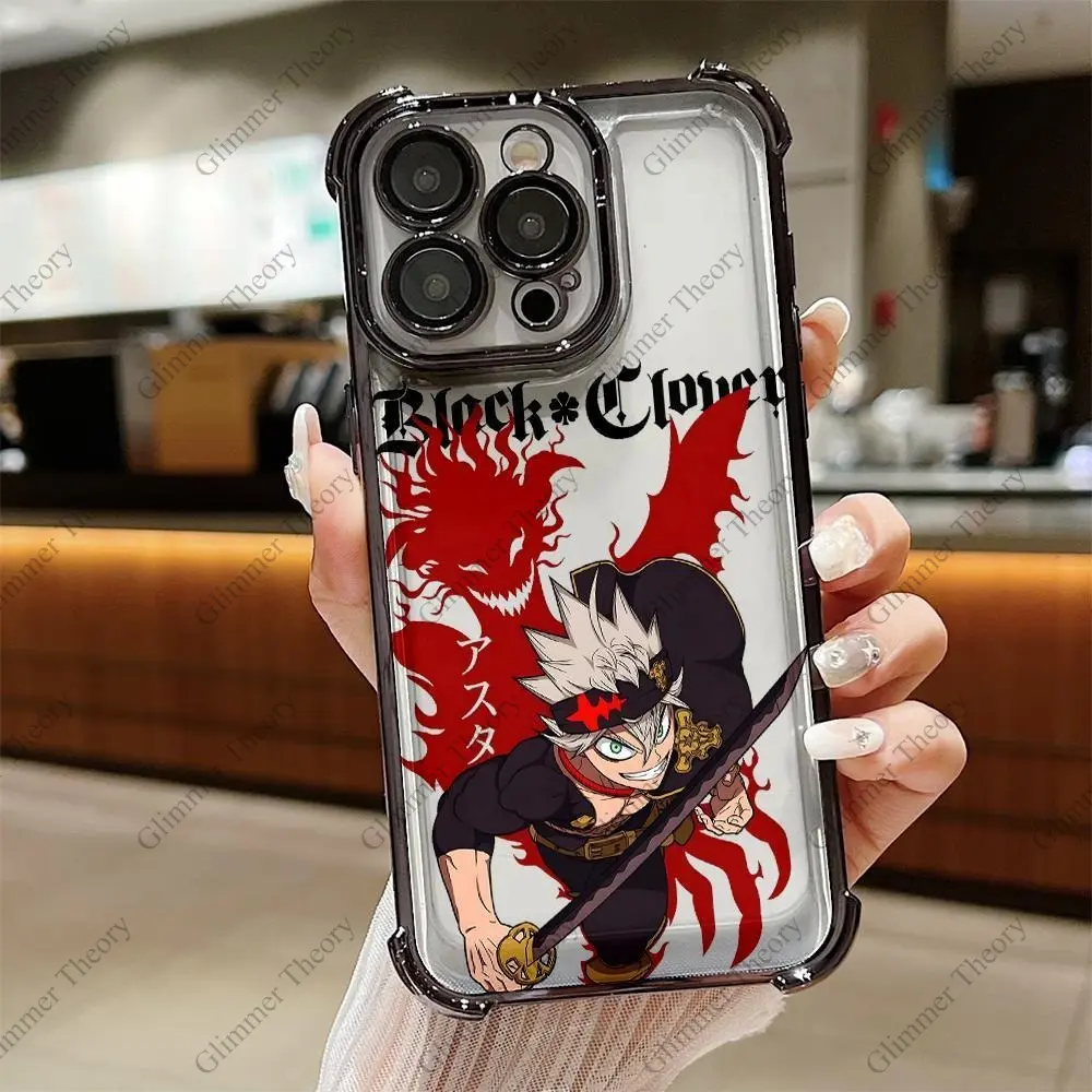 Hot Cool Anime Black Clover Phone Cases For iPhone 17 Promax Pro Air 16  Plus 15 14 13 12 11 Plating Anti-Fall Cool Shockproof Protective Cover Gift  For Birthday Christmas Valentine Halloween - TikTok Shop