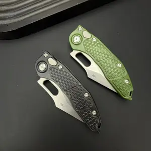 Stitch Outdoor Folding Knife, PVC Handle, High Hardness Steel, EDC Tool for Outdoor Camping, Driving, Fishing, Best Gift