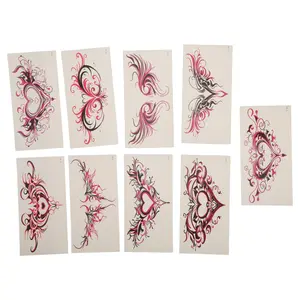 VOCOSTE Simple Fake Tattoos Succubus Temporary Tatto for Adult Rose Red Black 1 Set
