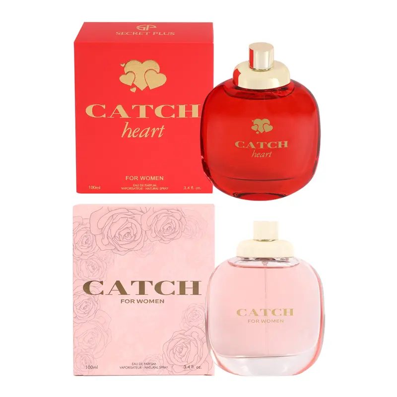 Bundle of Catch Heart and Catch for Women Eau De Parfum Vaporisateur Natural Spray 100ml 3.4fl.oz.