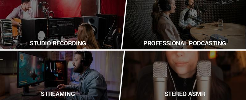 TONOR TX510 2O2 Audio Interface for Recording, USB Audio Mixer for Podcasting, 2 XLR & 6.35mm Channel Sound Board with RGB