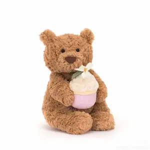 Teddy Bear Soothing Plush Toy, Birthday Gift, Soft Stuffed Animal, Perfect Present for Kids, Cuddly and Huggable, Ideal for All Ages