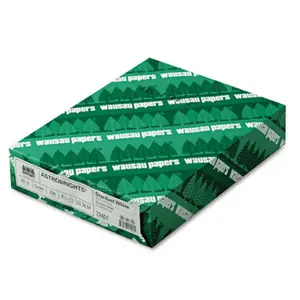 DDI 942245 Wausau Papers Card Stock Paper 65 lb. 8-1/2"x11" Stardust White Case of 2