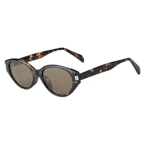 1pc Retro Oval Metal Frame Polarized Sunglasses, UV Protective Fashion Eyewear for Daily Wear & Gifting