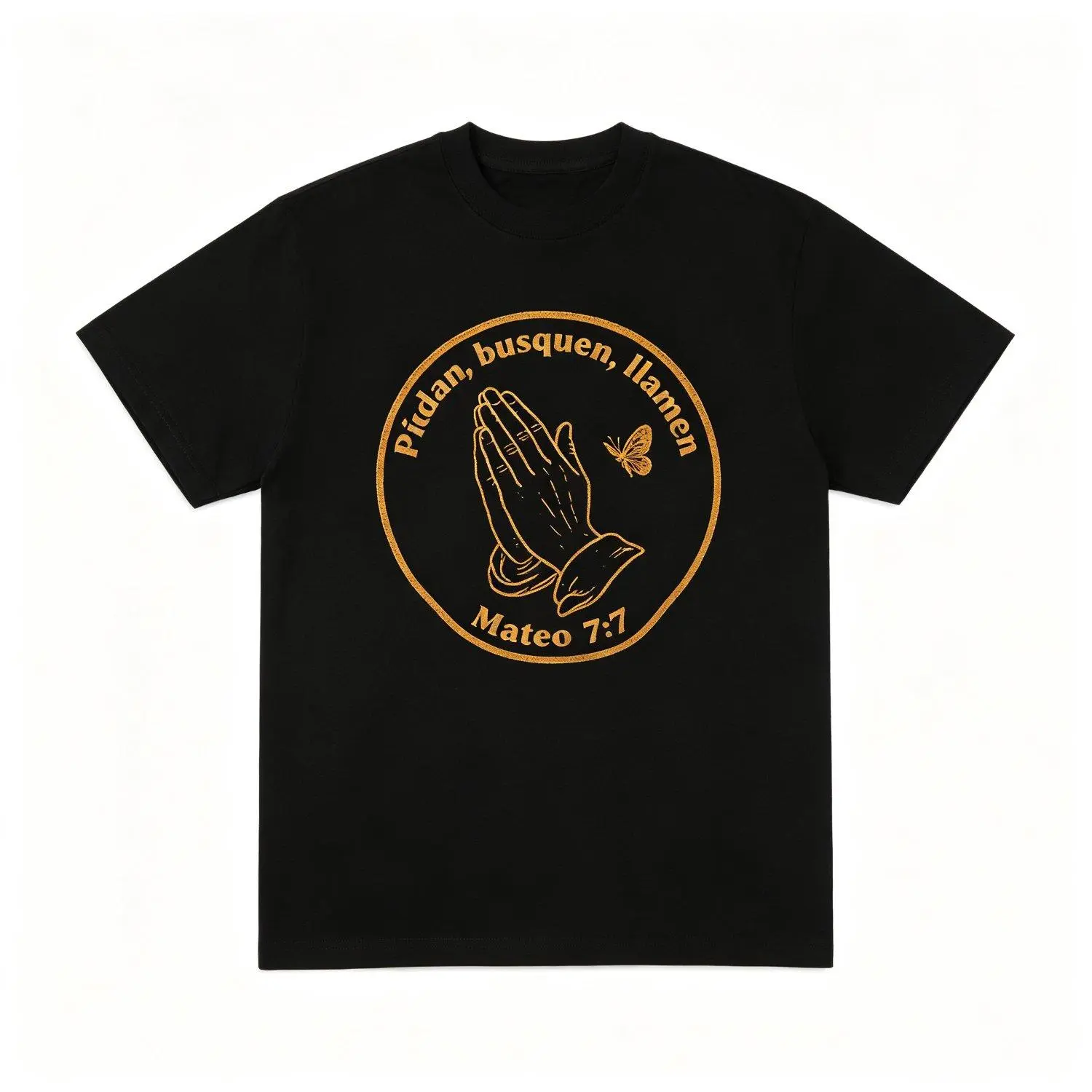 Ask Seek Knock Matthew 7 7 Vintage Prayer Faith Believer Inspirational Graphic Tee Shirt with Retro Spiritual Style