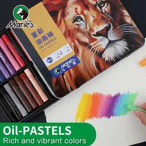 Maries Oil Pastels Set, 24/36/48 Colors, Professional Soft Art Sticks for Artists & Students, Includes Pastel Sticks