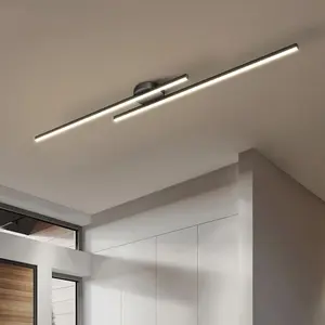 Long Parallel Line Wall Lamp, Wired Model, 60/80cm Warm Light, Without Remote Control, For Hallways, Walk-in Wardrobes, Entrances, Bars, Bedrooms, Fixed Home Lighting Fixture, Home Decor Lighting