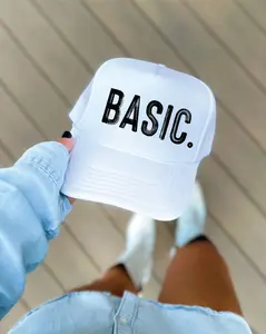 Basic White Unisex Foam Trucker Hat