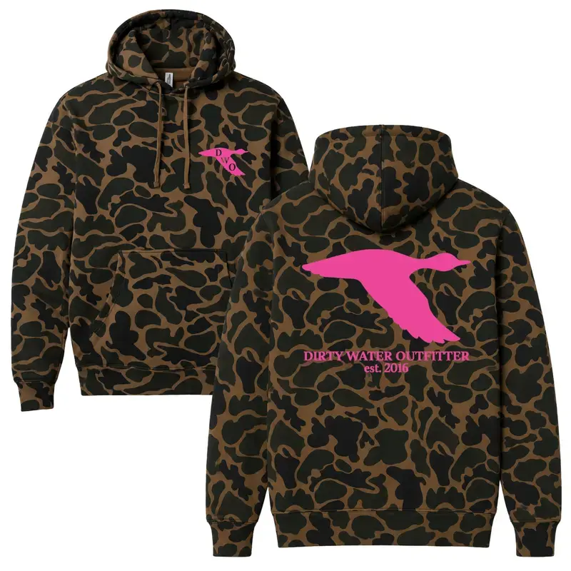 DWO Neon Old School Camo Hoodie For Men And Women, Camo Pattern Hunting Hoodie, Duck Camo Hoodie, Camo Shirt, Gift For Men