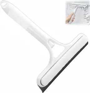 3-in-1 Spray Window Squeegee – All-Purpose Glass Cleaner with Built-In Sprayer for Windows, Mirrors, Car & Kitchen (White, 2025 Model)