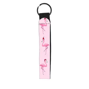 abbyrose Merry Flamingos Wristlet Key Chain