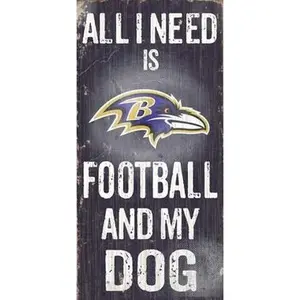 Fan Creations N0640 Baltimore Ravens Football And My Dog Sign
