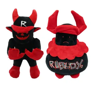Roblox Forsaken Guest 666 Plush Toy Black Red Horned Soft Stuffed Game Character Doll Collectible Gift For Kids Roblox Fans