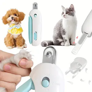 Cat Nail Clipper with Adjustable Aperture, Dog Nail Trimmer with Nail File for Puppies, Safe Pet Claw Clipper Grooming Tool to Avoid Over Cutting, Professional Pet Nail Cutter for Beginners