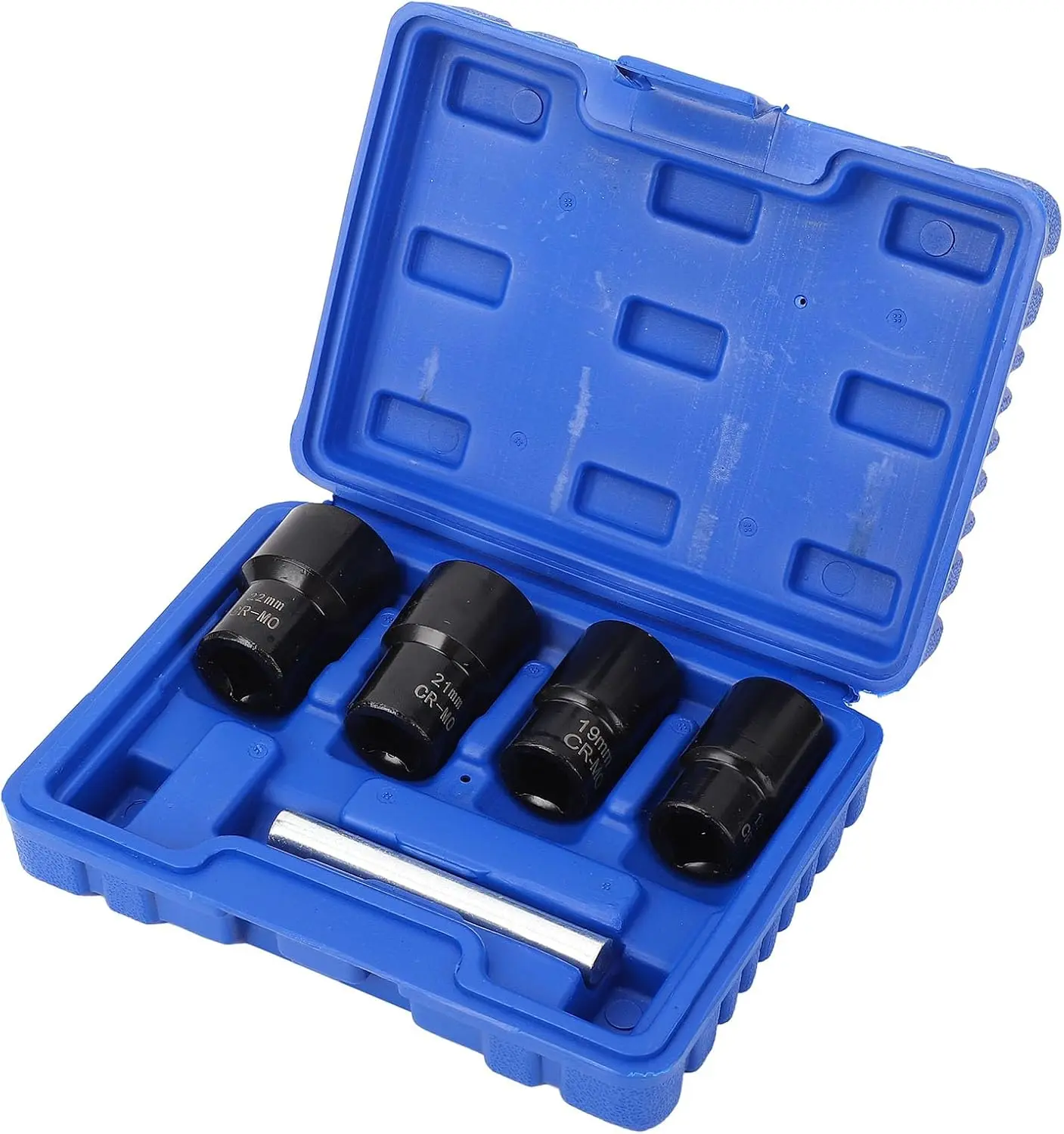 5PC Twist Socket Set, Stripped Lug Nut and Bolt Extractor Tool Kit, Heavy Duty Socket Removal Set for Removing Rounded, Rusted, Damaged and Stuck Lug Nuts, Bolts and Fasteners