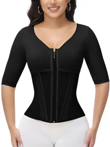 SHAPSHE Waist Shapewear for Women with Bra Girdle Workout Shapewear with With Sleeves