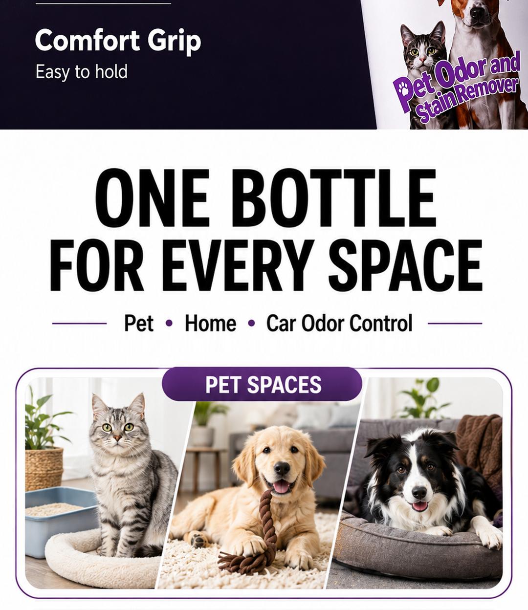 Easy spray application for pet stains