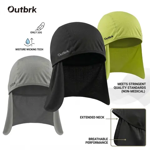 Cooling Breathable Skull Cap, Sun Shade Sun Protection Neck Shield, Quick Dry Neck Protector for Women & Men, Outdoor Gear Essential, Polyester Sports Hat