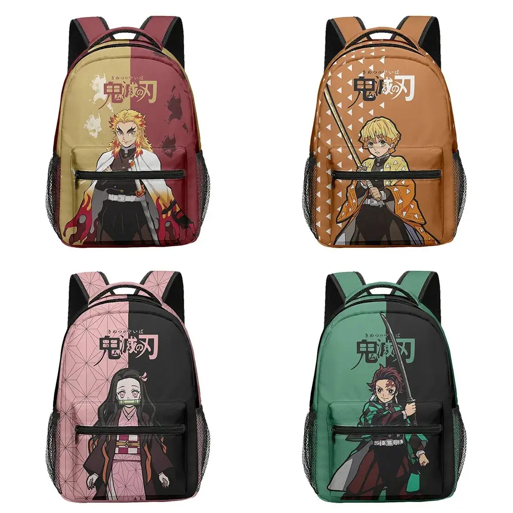 Anime Demons Slayers Tanjiro Nezuko 3D Printed Backpack for College Students Large Capacity School Bag Laptop Bags Birthday Gift