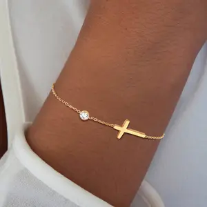 Trendy Cross Crystal Anklet / Bracelet for Women Jewellry