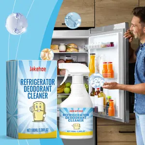 Jakehoe Refrigerator Deodorizer Cleaner, Fridge Odor Eliminator Cleaning Spray, Quick Stain Removal Solution, Essential Kitchen Care