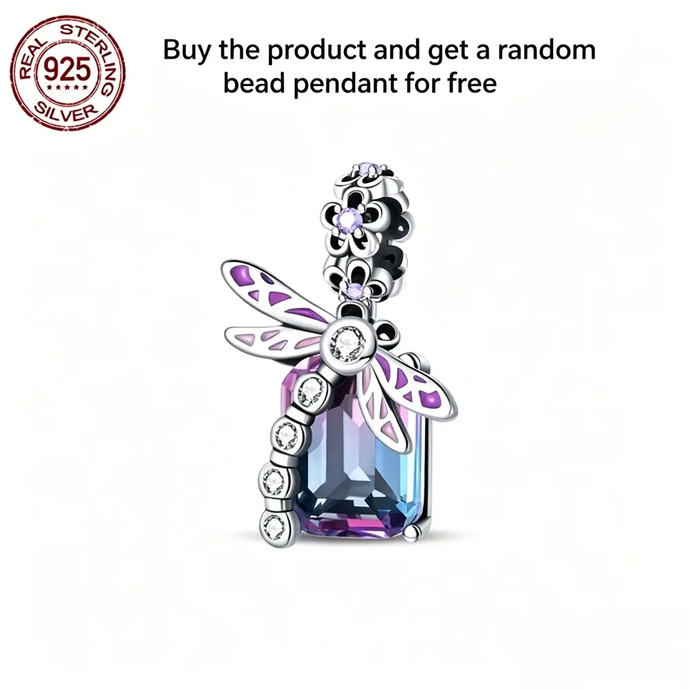 S925 Sterling Silver Dragonfly Charm, Spring Style Pendant for 3mm Bracelets and Necklaces, Hypoallergenic Casual DIY Jewelry for Women, Valentine's Day Gift, Valentines Day, Charms & Pendants, Adults, Birthday, Women's Fashion