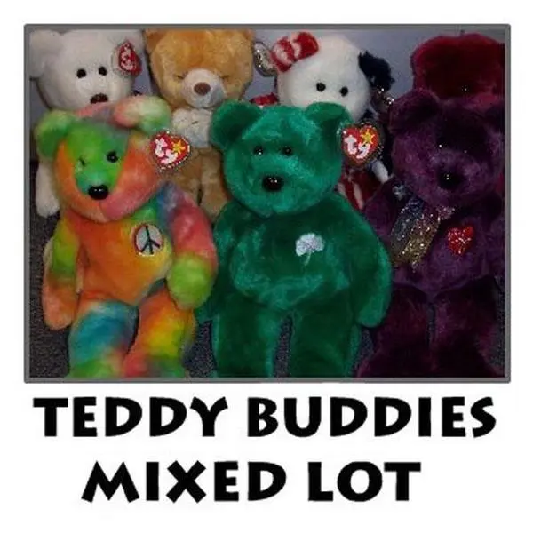 TY Beanie Buddies - Mixed Lot of 50 TEDDY BEARS  (12 to 15 inches) - (Mixed Styles)