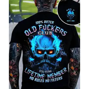 Crazymoda Generation x 100% Bitter Old F*ckers Club Not Custom Year Skull T-shirt