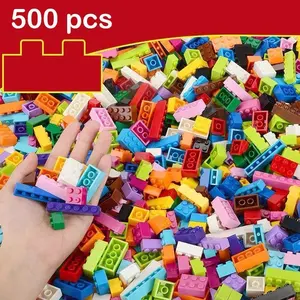 Colorful Small Particle Building Blocks, 500pcs/set DIY Free Assembly Creative Loose Parts Matching Toy, Building Toys for Kids, Building Block Sets