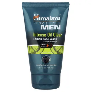 Himalaya Men, Intense Oil Clear, Lemon Face Wash, For Oily Skin, 3.4 fl oz (100 ml)