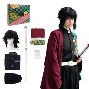 Adult Anime Cosplay Costume with Wig and Accessories, Kimono Outfit, Ideal for Cosplay and Halloween, Asian Size Order Size up Giyuu