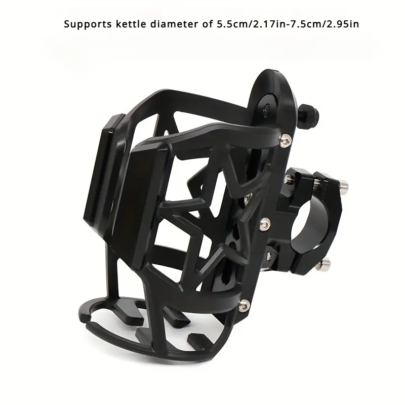 Aluminum Alloy Cup Holder - Universal Drink Holder for Electric Scooters, Motorcycles, and Bicycles - No Drilling Required