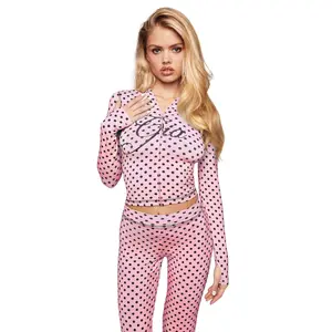 BLARE HOODIE - PINK POLKA DOT