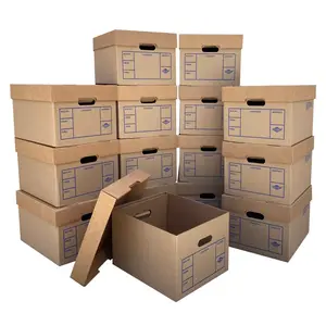 UBMOVE File Boxes 200# Strength, Small, 15" x 12" x 10", 15 Pack Organiser