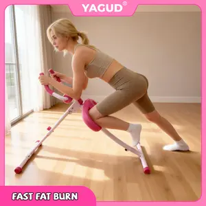 Foldable Ab Trainer Machine with LCD Monitor, 440 IbsWeight Capacity, Adjustable Core Workout Equipment forAbs, Arms & Legs, Home Gym Fitness for Women