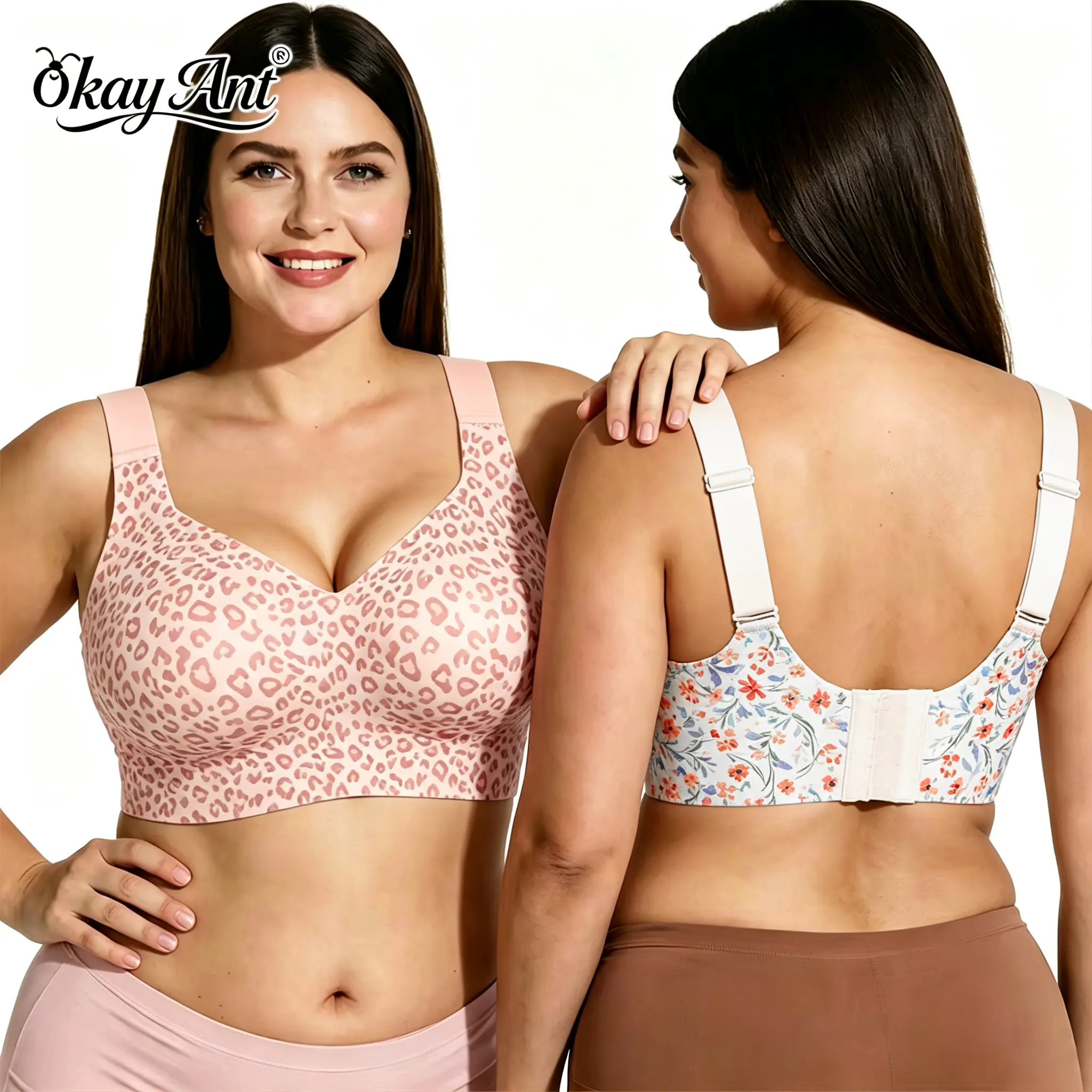 Okay Ant Women Jelly Bras Wirefree Full Coverage No Underwire Everyday Bras Comfortable Wireless Padded Tshirt Bra Fashion Bra Jelly Bralettes