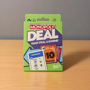 Monopoly Deal Card Case | Travel Game Card Organizer | Compact Deck Holder